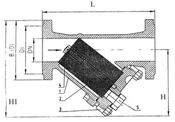 Фильтр магнитный фланцевый (ФМФ) (схема)