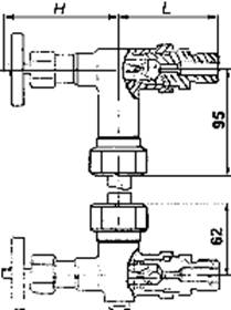 12нж13бк Запорное устройство указателя уровня клапанного типа -  диаметр 20